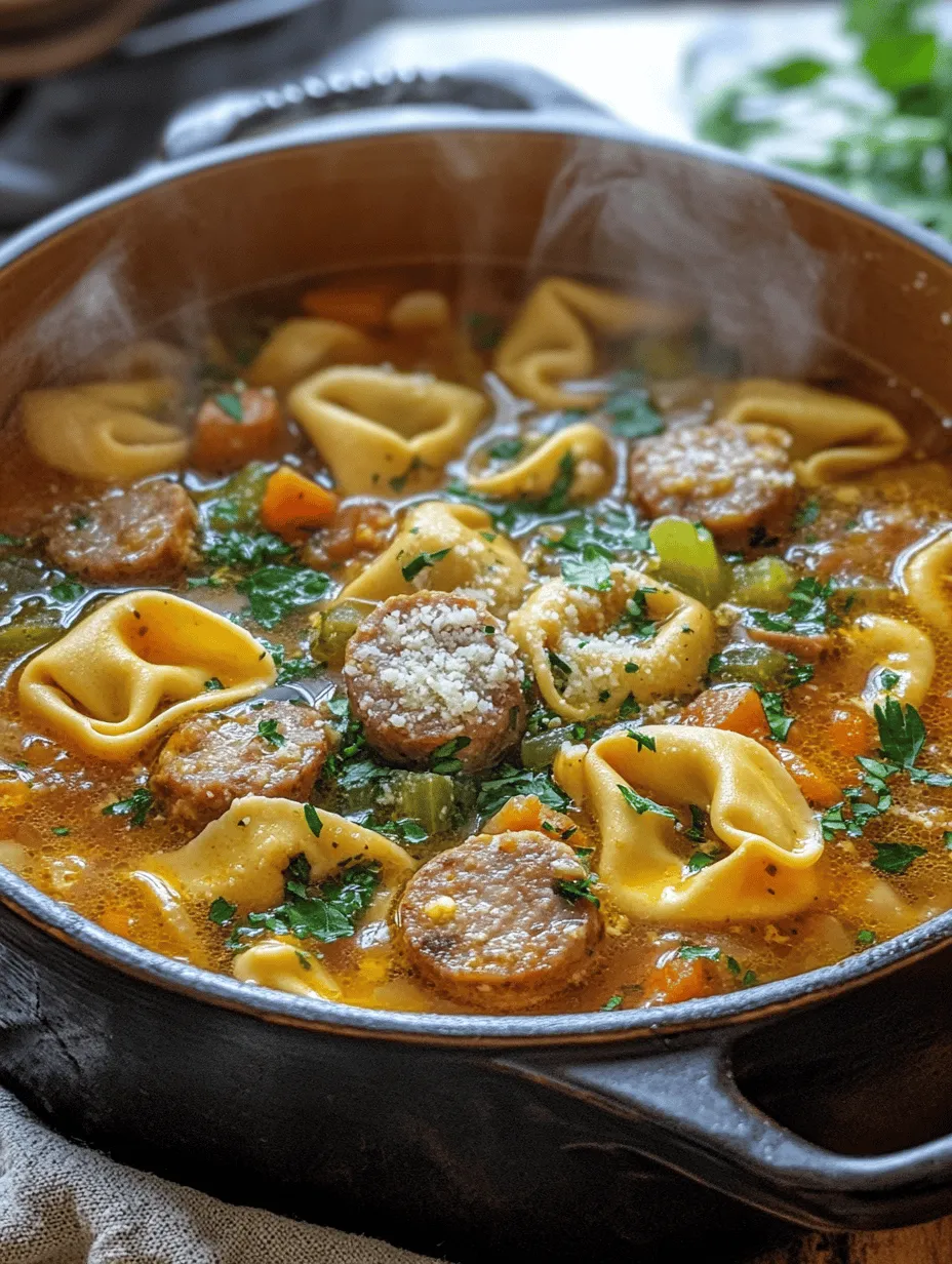 In the comforting world of culinary delights, few dishes embody warmth and satisfaction quite like a hearty soup. Homemade soups not only provide nourishment but also evoke a sense of home and belonging, making them a staple in kitchens around the globe. Among the myriad of soup options, Sausage Tortellini Soup stands out as a perfect choice for busy weeknights or those cozy family dinners. With its rich flavors, vibrant colors, and nourishing ingredients, this delightful soup is sure to become a favorite in your meal rotation.