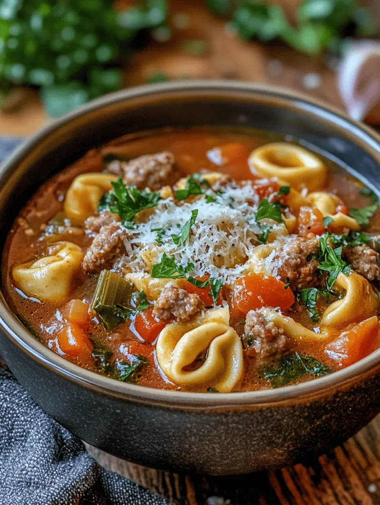 As the days grow shorter and the temperatures dip, the allure of a warm bowl of soup becomes irresistible. There's something undeniably comforting about a steaming bowl of soup, especially during the colder months. It not only warms you up from the inside out but also envelops you in a sense of nostalgia and home. Among the myriad of soup options available, The Ultimate Cozy Sausage Tortellini Soup stands out as a hearty and satisfying choice that promises to be a crowd-pleaser for family gatherings or a simple weeknight dinner.