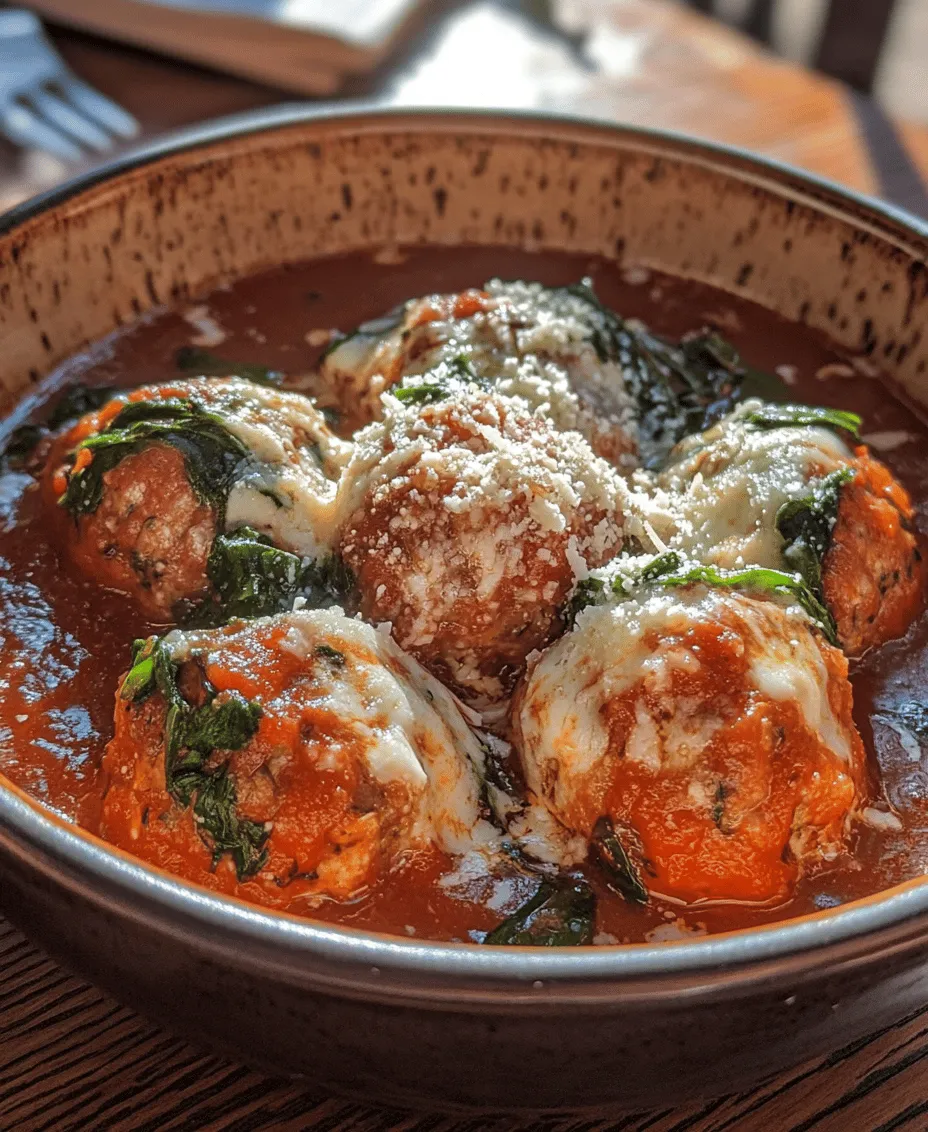 When it comes to comfort food, few dishes can rival the warmth and satisfaction offered by Cheesy Spinach Garlic Meatballs. This delightful recipe showcases a harmonious blend of flavors that appeals to both the palate and the soul. Packed with protein from ground meat and loaded with vibrant greens, these meatballs are not only delicious but also a wholesome option for family meals or gatherings. Whether served as an appetizer, a main course, or a part of a cozy pasta dinner, Cheesy Spinach Garlic Meatballs are versatile enough to fit various dining occasions.