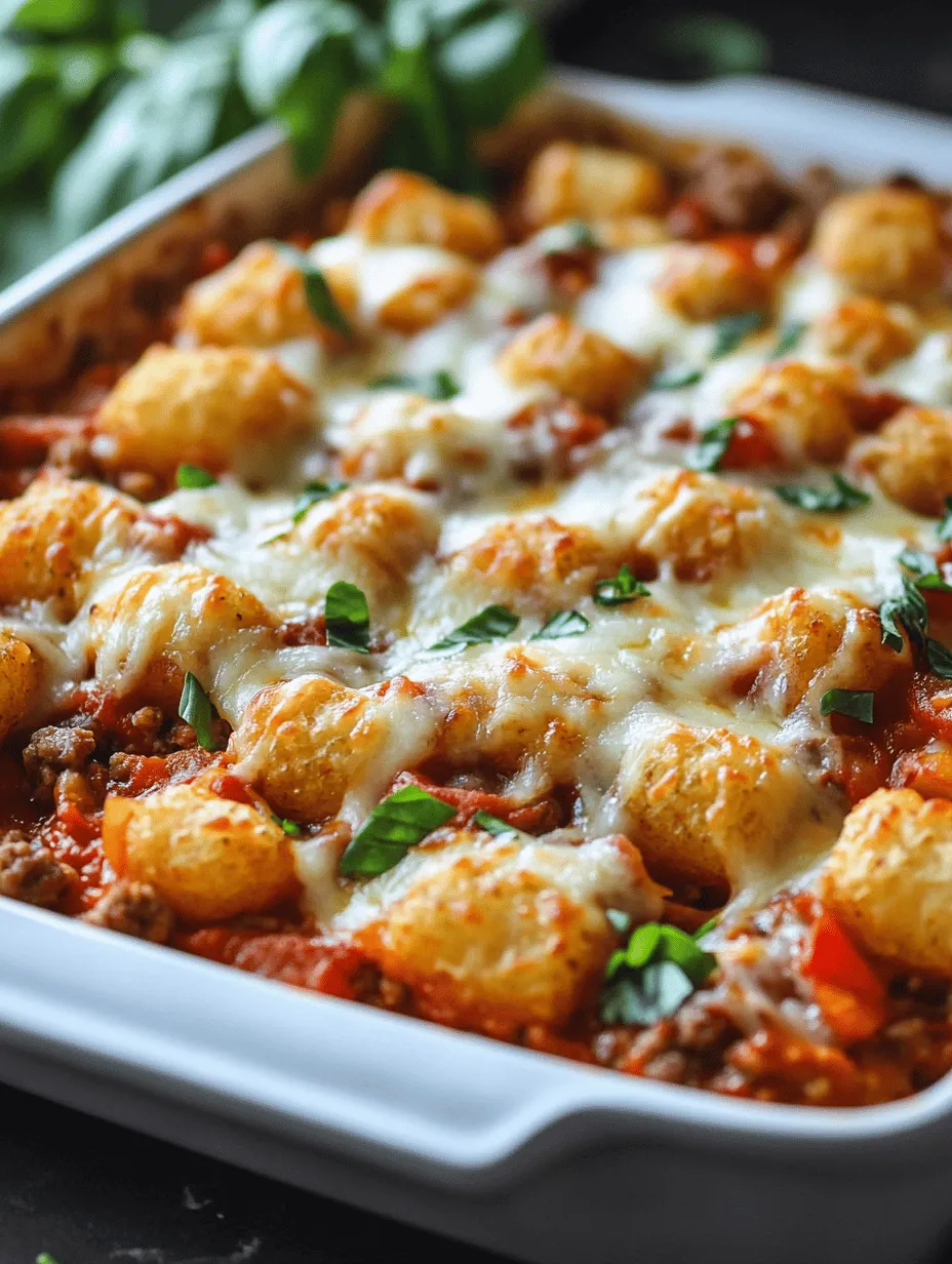 A successful Pizza Tot Casserole requires the right combination of ingredients, each playing a crucial role in crafting a delicious final product. Let’s explore the key components that make this dish a crowd-pleaser.