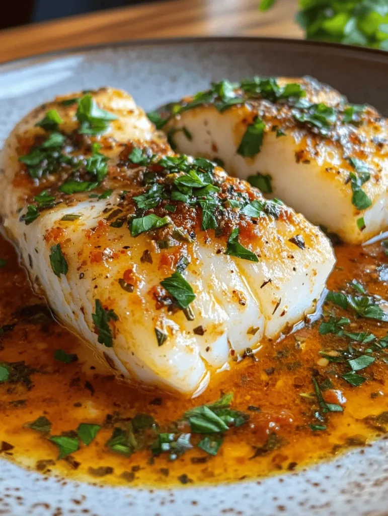 Garlic Herb Cod in White Wine Tomato Basil Sauce is a culinary masterpiece that perfectly marries the delicate flavors of seafood with the robust essence of fresh herbs and tomatoes. This dish is not only a feast for the senses but also a healthy choice for those seeking to incorporate more nutritious meals into their diet. The flaky cod fillets are bathed in a luscious sauce that combines the richness of white wine with the acidity of crushed tomatoes, enhanced by aromatic garlic and fresh basil.