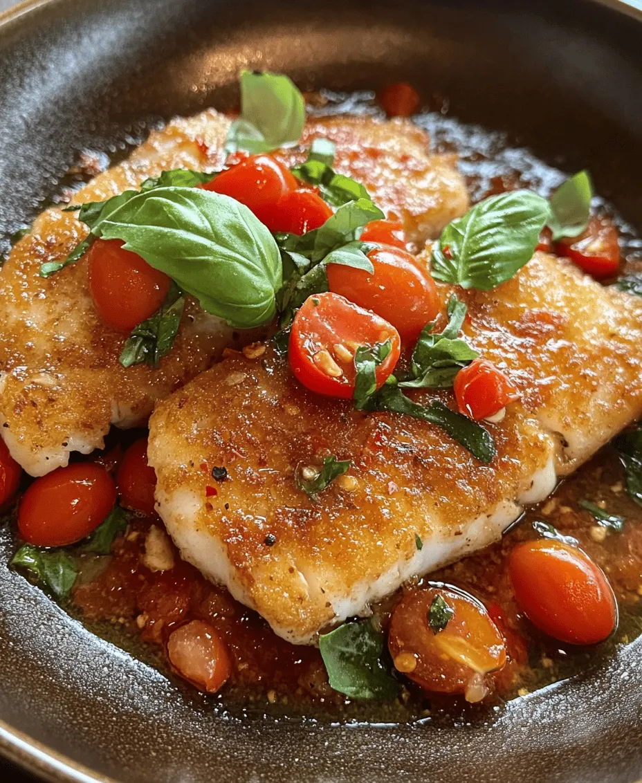 If you’re looking for a dish that combines simplicity, elegance, and mouthwatering flavors, look no further than perfectly seared cod in white wine tomato basil sauce. This delightful seafood recipe brings together the delicate taste of cod with the vibrant flavors of fresh tomatoes, aromatic basil, and a splash of white wine, creating a culinary experience that is both comforting and sophisticated. Whether you're preparing a weeknight dinner for your family or hosting an intimate gathering, this dish is sure to impress and satisfy.