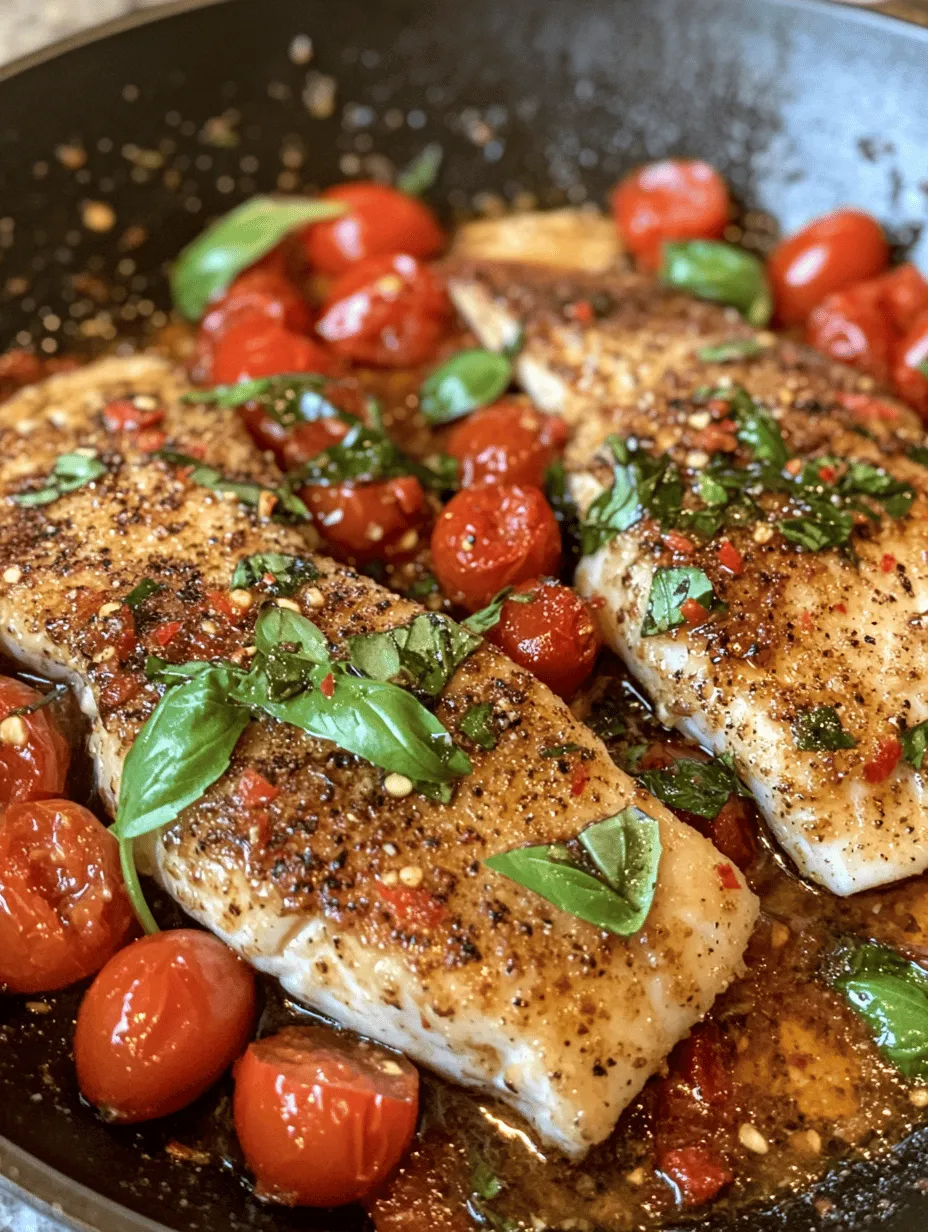 If you’re looking for a dish that combines simplicity, elegance, and mouthwatering flavors, look no further than perfectly seared cod in white wine tomato basil sauce. This delightful seafood recipe brings together the delicate taste of cod with the vibrant flavors of fresh tomatoes, aromatic basil, and a splash of white wine, creating a culinary experience that is both comforting and sophisticated. Whether you're preparing a weeknight dinner for your family or hosting an intimate gathering, this dish is sure to impress and satisfy.