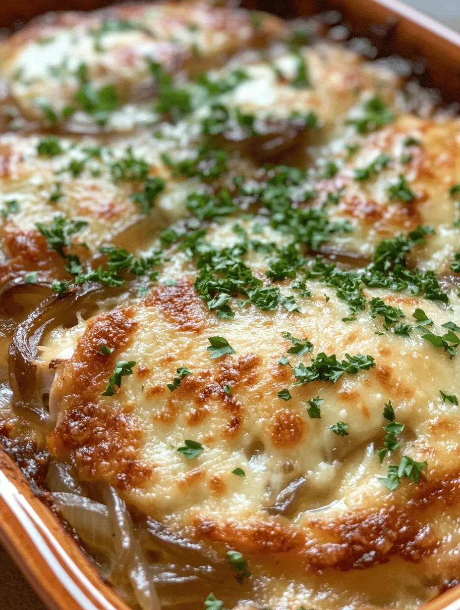 Comfort food holds a special place in our hearts, offering warmth and familiarity during both the mundane moments and the extraordinary occasions of life. There's something undeniably soothing about a hearty dish that invites you to gather around the table with loved ones, sharing stories and savoring each bite. Among the myriad of comfort food options available, French Onion Chicken Bake Delight stands out for its rich flavors and satisfying textures, perfectly embodying the essence of a cozy meal. This dish marries the classic elements of French onion soup with tender chicken, creating a delightful fusion that is both comforting and indulgent.