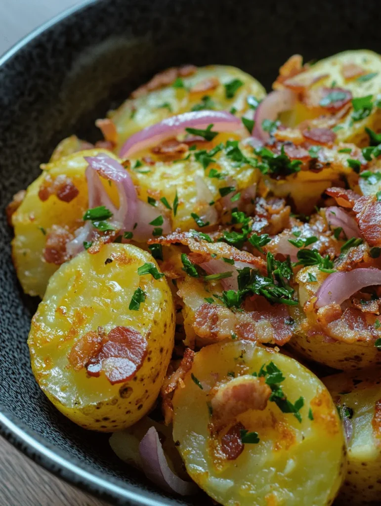 German potato salad is a beloved dish that combines the heartiness of potatoes with a delightful tanginess that makes it a standout side for any meal. Unlike its creamy American counterpart, German potato salad is often served warm and dressed with a zesty vinaigrette, making it a refreshing addition to gatherings, barbecues, and family dinners. This dish is not only a favorite in Germany but has also gained popularity around the world for its unique flavor profile and texture.