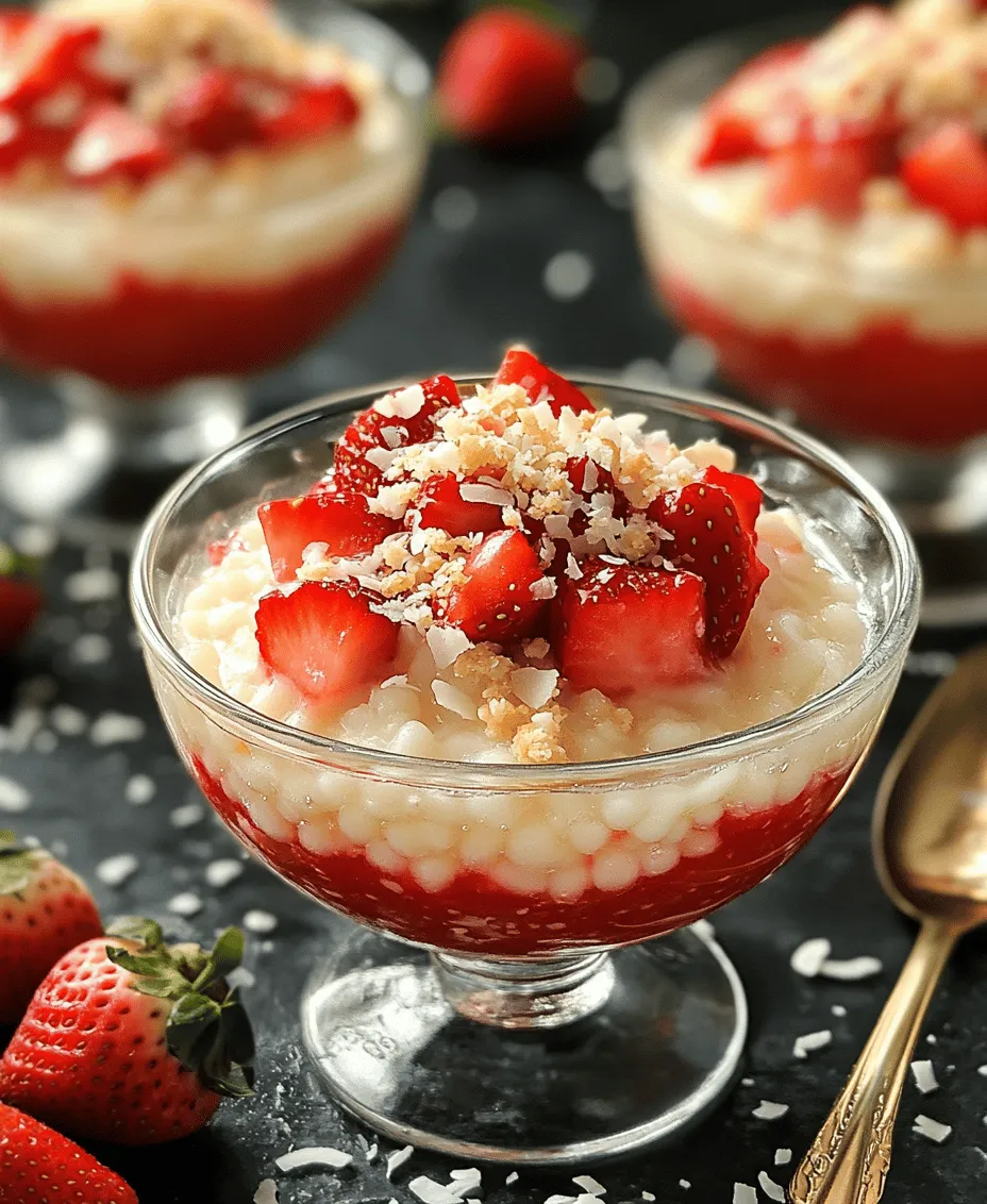 Welcome to the delicious world of tropical desserts! Today, we are diving into the enticing Strawberry Sago Delight, a simple yet exquisite treat that beautifully combines the silky texture of coconut milk with the refreshing burst of fresh strawberries. This recipe is a celebration of flavors and textures, featuring the chewy sago pearls that provide a delightful contrast to the creamy coconut base and the juicy, vibrant strawberries. With just five ingredients, this delightful dessert is not only easy to prepare but also perfect for both novice cooks and seasoned chefs seeking a quick yet impressive dessert option.
