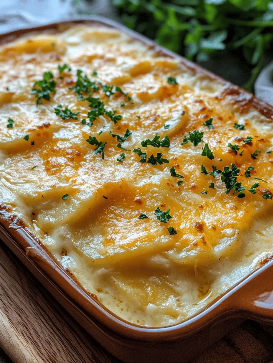 When it comes to comfort food, few dishes evoke the same warm and fuzzy feelings as Cheesy Scalloped Potatoes. This luscious side dish combines thinly sliced potatoes layered with a rich, creamy cheese sauce, creating a symphony of flavors that is not only satisfying but also a feast for the eyes. Whether served at a family gathering, holiday celebration, or a simple weeknight dinner, Cheesy Scalloped Potatoes have earned their place as a beloved staple on dining tables across the globe.