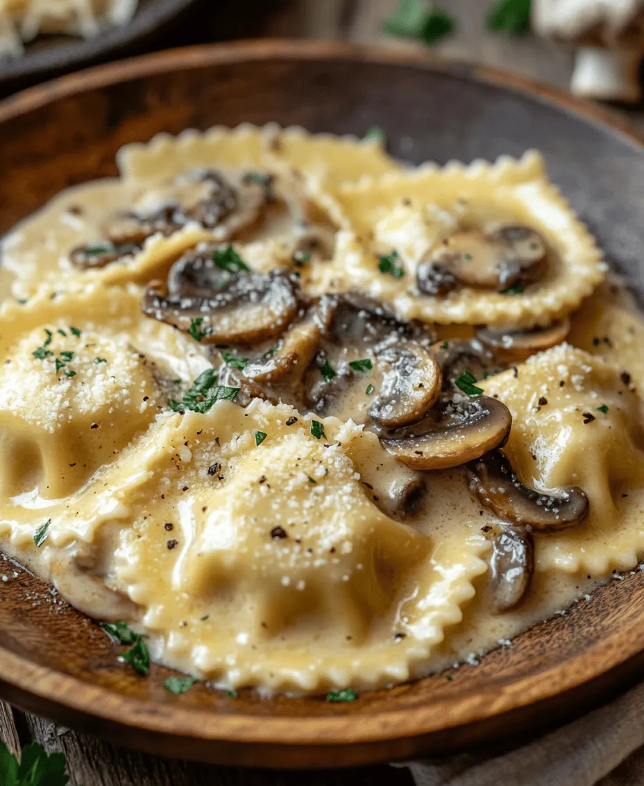 Mushroom Ravioli in Garlic Butter Sauce is a dish that captivates the senses with its rich flavors and comforting textures. This delightful pasta dish combines the earthy notes of mushrooms with the creamy richness of garlic butter, creating a culinary experience that is both satisfying and indulgent. Whether you’re preparing it for a special occasion or a cozy family dinner, this homemade ravioli recipe is sure to impress.