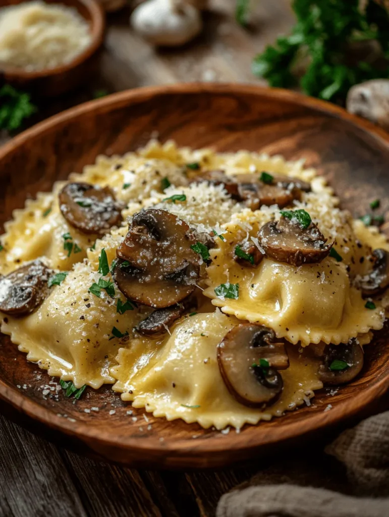 Mushroom Ravioli in Garlic Butter Sauce is a dish that captivates the senses with its rich flavors and comforting textures. This delightful pasta dish combines the earthy notes of mushrooms with the creamy richness of garlic butter, creating a culinary experience that is both satisfying and indulgent. Whether you’re preparing it for a special occasion or a cozy family dinner, this homemade ravioli recipe is sure to impress.
