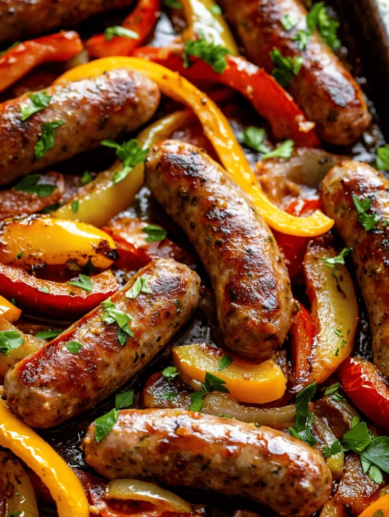 Sizzling Sheet Pan Sausage & Peppers is not just a meal; it’s an experience. This vibrant and flavorful dish captures the essence of comfort food while being incredibly simple to prepare. Whether you're looking for an easy weeknight dinner or something to impress your guests at a gathering, this recipe fits the bill. The combination of savory sausage, fresh vegetables, and aromatic herbs creates a delightful medley that tantalizes the taste buds and brings warmth to the dinner table. With minimal preparation and cooking time, you can enjoy a hearty meal that offers a burst of flavors in every bite.