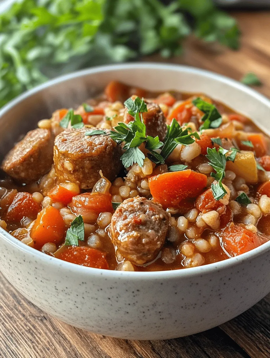 As the seasons change and the chilly air takes hold, there’s nothing quite like the allure of comfort food to warm both body and soul. Comfort food evokes feelings of nostalgia, bringing back memories of family gatherings and cozy nights in. Among the myriad of options available, hearty stews stand out for their nourishing qualities and rich flavors. One such dish that captures the essence of comfort is the Hearty Sausage and Barley Stew. This delightful recipe is not only packed with flavor but also brimming with nutrition, making it an ideal choice for those colder months when we crave warmth and sustenance.