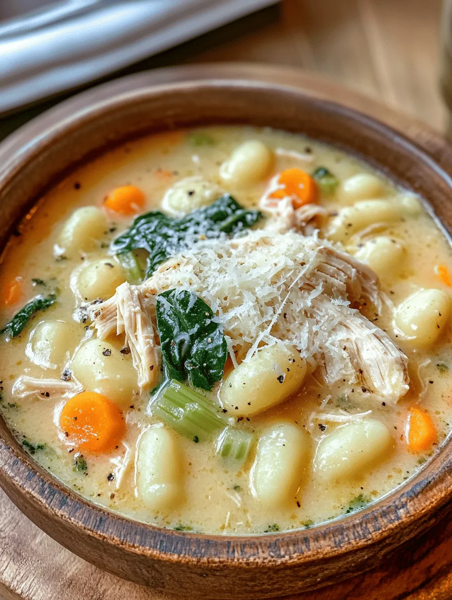 At its core, Chicken Gnocchi Soup is a celebration of wholesome ingredients and rich flavors. The dish has roots in Italian cuisine, where gnocchi—a small dumpling made from potatoes or flour—serves as a staple. Traditionally, gnocchi is paired with a variety of sauces, but in this case, it finds a home in a creamy broth enriched with tender chicken, making it a perfect comfort food for any season.