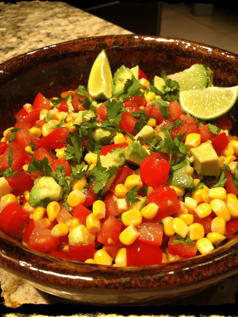 As the sun shines brightly and warm breezes become a daily delight, the summer season beckons us to indulge in fresh, vibrant ingredients. Summer is synonymous with an abundance of produce, and what better way to celebrate this season than with a refreshing salad that captures its essence? The *Fresh Summer Corn Salad with Avocado & Lime* is a delightful dish that not only showcases the best of summer's bounty but also offers a burst of flavors and textures that are irresistible.