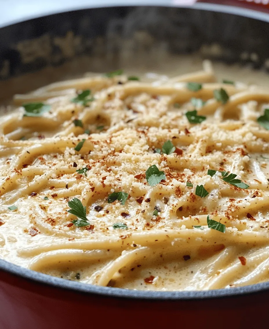 If you're in search of a convenient and delectable meal that requires minimal cleanup, look no further than One Pot Garlic Parmesan Spaghetti. This dish is not only quick to prepare but also offers a delightful blend of flavors that can satisfy your cravings any day of the week. The beauty of one-pot recipes lies in their ability to combine all ingredients in a single vessel, making them ideal for busy individuals and families who want to enjoy a homemade meal without the fuss of multiple pots and pans.