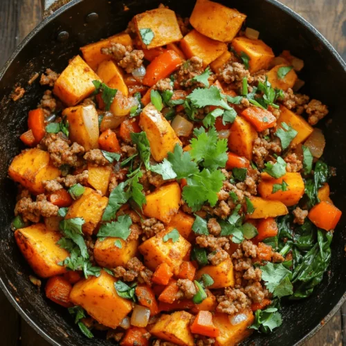 In the ever-evolving world of healthy cooking, finding quick and nutritious recipes that satisfy the whole family can be a challenge. Enter the Ground Turkey Sweet Potato Skillet, a delightful dish that ticks all the right boxes for busy weeknights. This recipe combines the lean protein of ground turkey with the natural sweetness and vibrant color of sweet potatoes, creating a savory blend that is both delicious and wholesome. With the added benefit of being easily customizable, this skillet meal can incorporate a variety of your favorite vegetables, making it a versatile option for any palate.