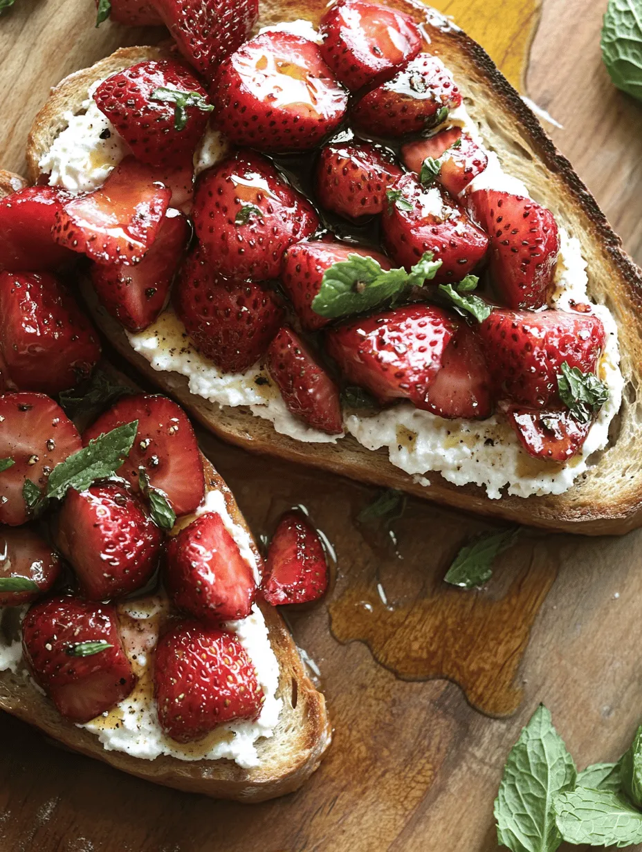 Imagine sinking your teeth into a slice of perfectly toasted bread, topped with a luscious layer of creamy ricotta cheese and sweet, caramelized strawberries. Roasted Strawberry Whipped Ricotta Toast is not just a dish; it’s a delightful experience that combines the best of both worlds—sweet and savory. This recipe offers a medley of flavors, where the natural sweetness of strawberries harmonizes beautifully with the rich creaminess of ricotta, and the crunch of toasted bread adds a satisfying texture.