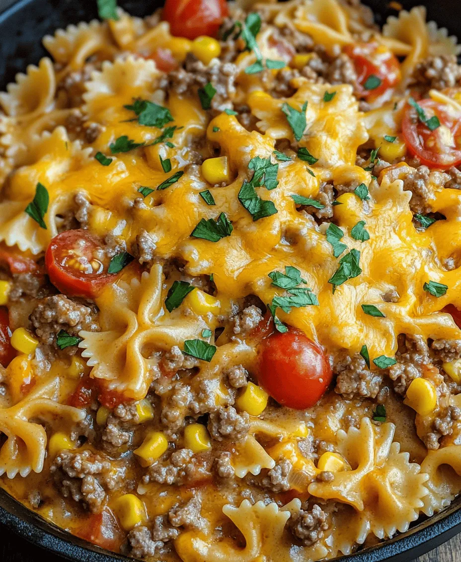 If you're searching for a dish that combines rich flavors with effortless preparation, look no further than the Creamy Ranch Beef Bowtie Skillet with Sweet Corn. This indulgent one-skillet meal is not only packed with taste but also designed to save you precious time on busy weeknights. The creamy texture of the sauce, the savory ground beef, and the delightful sweetness of corn create a comforting dish that the whole family will love.