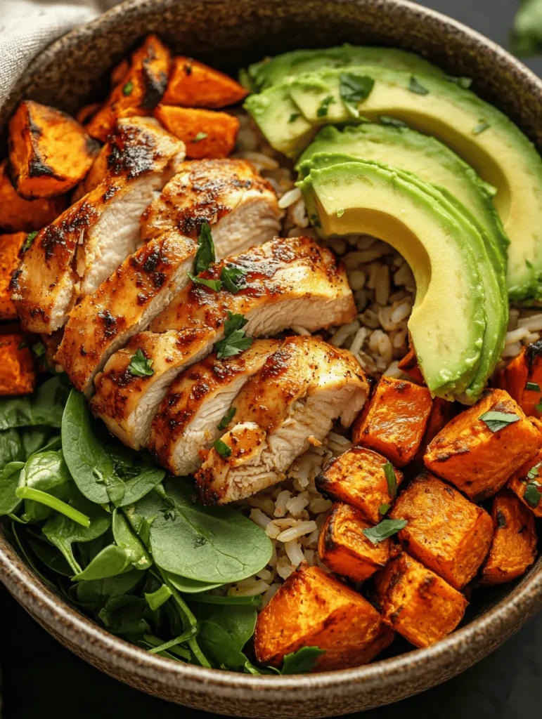 One of the standout features of the Chicken & Sweet Potato Rice Bowl is its emphasis on nutritional benefits. Each ingredient contributes to a well-rounded meal that supports a healthy lifestyle. Let’s take a closer look at the key components of this dish and their respective nutritional advantages.