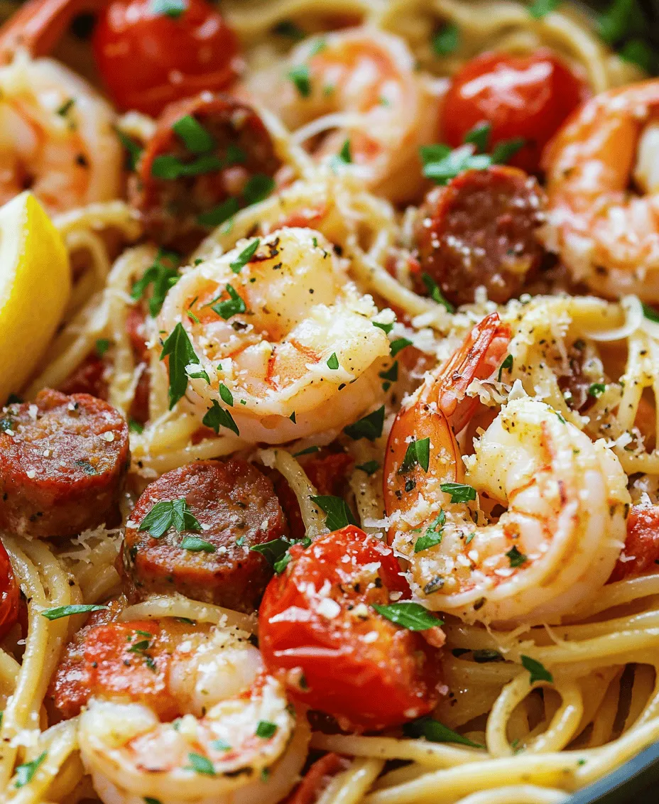 Garlic Butter Shrimp and Sausage Skillet Pasta is a culinary delight that combines the rich flavors of garlic-infused butter, succulent shrimp, and hearty sausage, all brought together in one convenient pan. This dish not only tantalizes the taste buds but also offers a wonderful harmony of textures and flavors, making it a standout option for various occasions. Whether you are whipping up a quick meal on a busy weekday or preparing an impressive dinner for family and friends, this recipe is sure to impress.