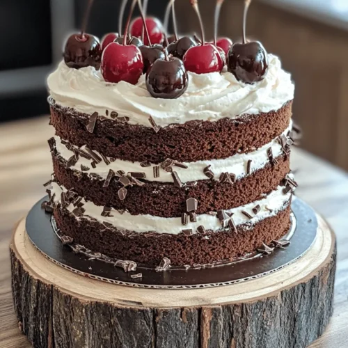 The Black Forest Cake, or Schwarzwälder Kirschtorte as it is known in Germany, is a dessert that perfectly embodies indulgence. This iconic cake has captured the hearts of dessert lovers around the globe with its rich chocolate layers, tart cherry filling, and luscious whipped cream frosting. Rooted deeply in German tradition, its origins date back to the early 20th century, where it was created in the Black Forest region of Germany. The cake not only stands as a symbol of celebration but also reflects the rich culinary heritage of the area, where cherries and chocolate are abundant.