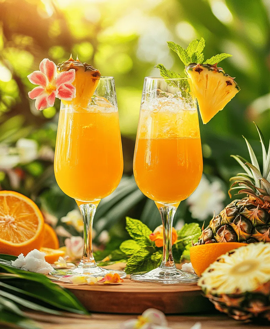 Tropical Paradise Punch is more than just a delightful beverage; it encapsulates the very essence of summer and relaxation. With its vibrant colors and harmonious blend of flavors, this punch has the unique ability to transport you straight to a sun-soaked beach, where the gentle sound of waves and the warm embrace of the sun create the perfect backdrop for relaxation. Whether you are hosting a gathering, celebrating a special occasion, or simply enjoying a sunny afternoon at home, this punch serves as the ultimate refreshing companion.