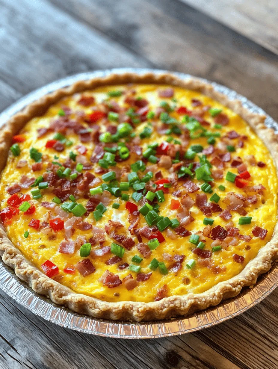 Quiches have long been celebrated as a versatile breakfast option, offering a delightful way to start the day with a satisfying blend of flavors and textures. Whether served hot or cold, quiches can be a perfect centerpiece for breakfast or brunch, accommodating various palates with their customizable ingredients. Among the myriad options available, the Best Egg and Bacon Breakfast Quiche stands out as a harmonious combination of rich flavors and convenient preparation. This recipe is not only simple to follow, but it also allows for individual creativity in ingredient selection, making it an ideal choice for both seasoned cooks and kitchen novices.