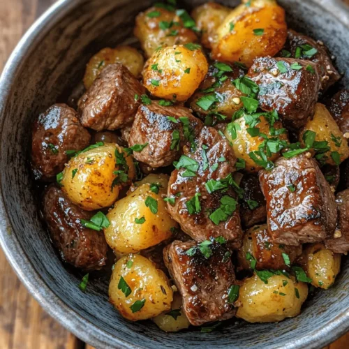 If you're on the lookout for a dish that marries simplicity with gourmet flair, look no further than Flavor-Packed Steak Bites and Gnocchi. This recipe perfectly encapsulates the essence of a cozy, comforting meal while delivering a punch of robust flavors that will tantalize your taste buds. With tender, juicy steak bites seared to perfection and pillowy potato gnocchi, this dish is not only a feast for the senses but also an easy solution for weeknight dinners or entertaining guests.