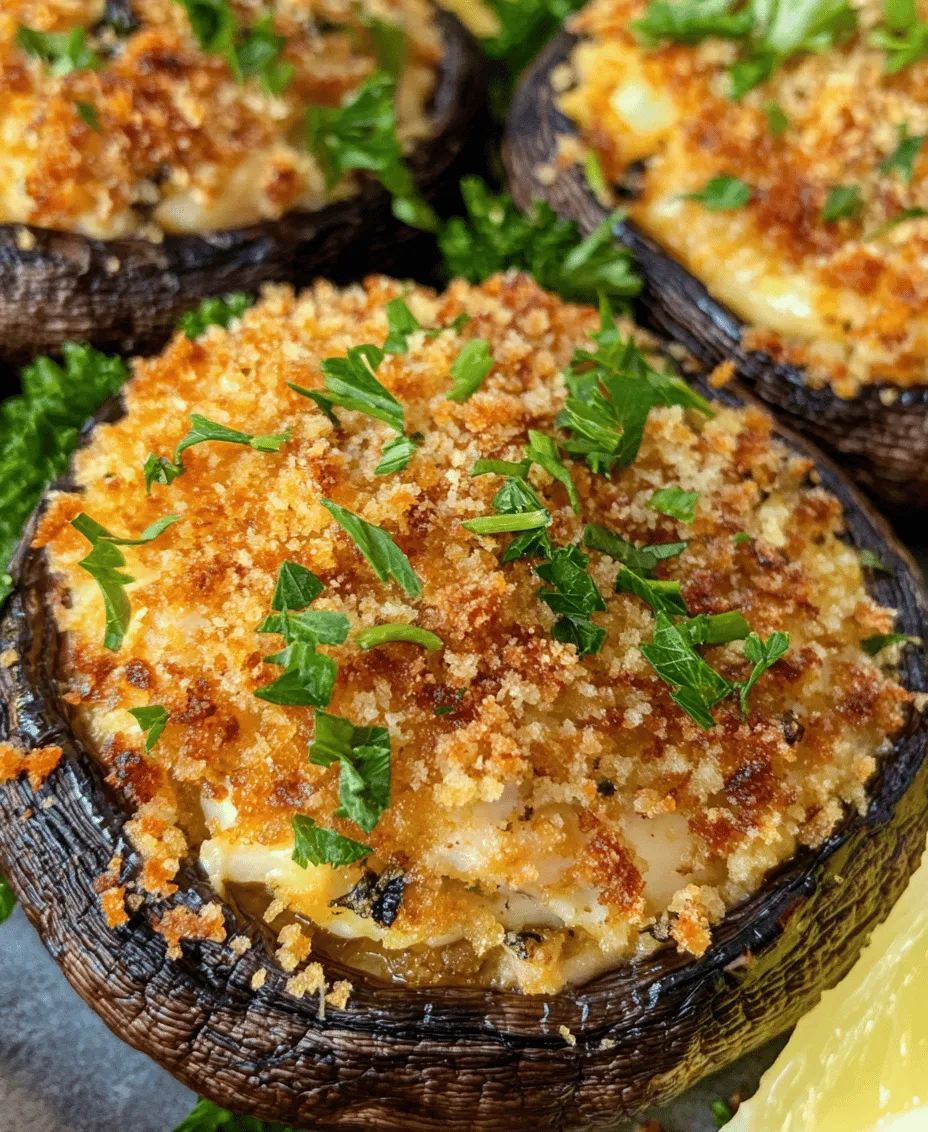 Delve into the world of gourmet appetizers with our Crab-Stuffed Portobello Delights. This dish beautifully combines the rich flavors of fresh crab meat with the earthy essence of Portobello mushrooms, creating an irresistible starter for any occasion. Whether you're hosting a dinner party or simply looking to elevate your weeknight meals, this recipe promises to impress your guests and tantalize your taste buds.