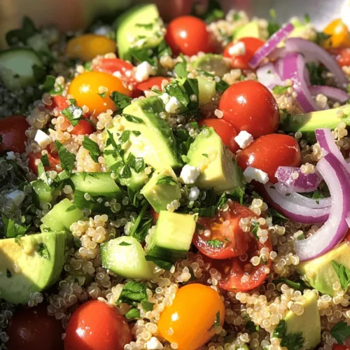 In recent years, quinoa has surged in popularity, emerging as a celebrated superfood among health enthusiasts and culinary aficionados alike. This tiny grain is not only versatile but also packed with nutrition, making it a staple for anyone looking to enhance their diet with wholesome ingredients. Quinoa is gluten-free, rich in protein, and an excellent source of dietary fiber, vitamins, and minerals, which positions it favorably in modern cooking. As more people become conscious of their dietary choices, quinoa has found its way into a multitude of dishes, one of the favorites being the vibrant and delicious Sun-Kissed Quinoa Salad.