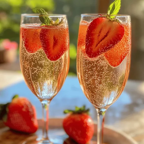 Fizzy Strawberry Delight is a vibrant and refreshing drink that captures the essence of summer in every sip. This recipe combines fresh strawberries, a hint of lemon juice, and sparkling water, resulting in a light and bubbly drink that is both refreshing and visually appealing. The bright red of the strawberries combined with the fizzy bubbles creates an inviting drink that’s hard to resist.
