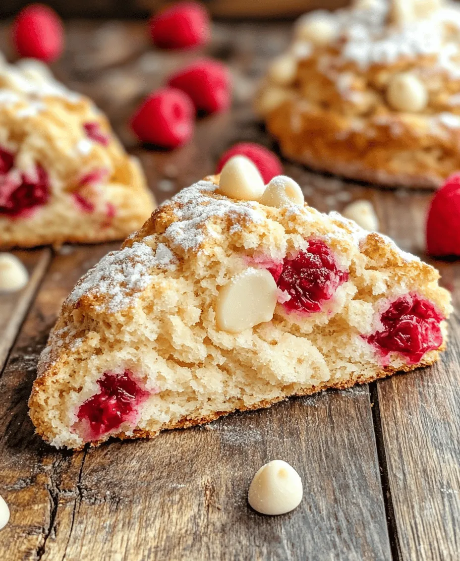 Welcome to the delightful world of scones, where the union of tart raspberries and sweet white chocolate creates a treat that is simply irresistible. These delectable raspberry white chocolate scones are not just a feast for the taste buds; they also present a beautiful visual appeal, making them a perfect addition to any gathering, breakfast, brunch, or an afternoon tea session. Imagine biting into a warm scone, the buttery flaky layers giving way to juicy bursts of raspberries and creamy white chocolate chips dancing on your palate—a sublime experience that is both comforting and indulgent.