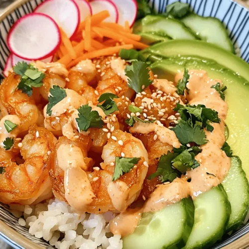 Welcome to the world of Shrimp Rice Bowls with Creamy Spicy Mayo, a dish that harmoniously blends flavors, textures, and health benefits into one delightful meal. This recipe is not just a feast for the palate; it’s a celebration of fresh ingredients and culinary creativity. Picture perfectly cooked shrimp resting atop a bed of fluffy jasmine rice, complemented by vibrant fresh vegetables, all drizzled with a luscious and zesty creamy spicy mayo. It's a dish that tantalizes the taste buds and leaves you feeling nourished and satisfied.