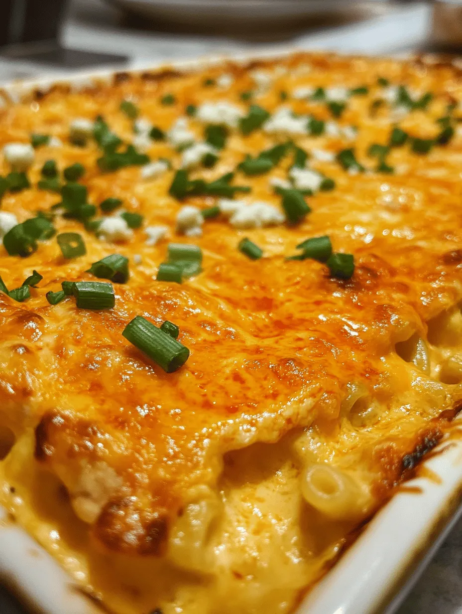Welcome to the delicious world of Buffalo Chicken Mac & Cheese, where the spicy zest of buffalo chicken meets the creamy richness of cheesy pasta. This dish is not simply a meal; it’s a culinary experience that tantalizes your taste buds and warms your soul. Whether you're hosting a family gathering, throwing a game-day party, or just craving a cozy dinner at home, this recipe promises to deliver satisfaction and comfort in every bite.