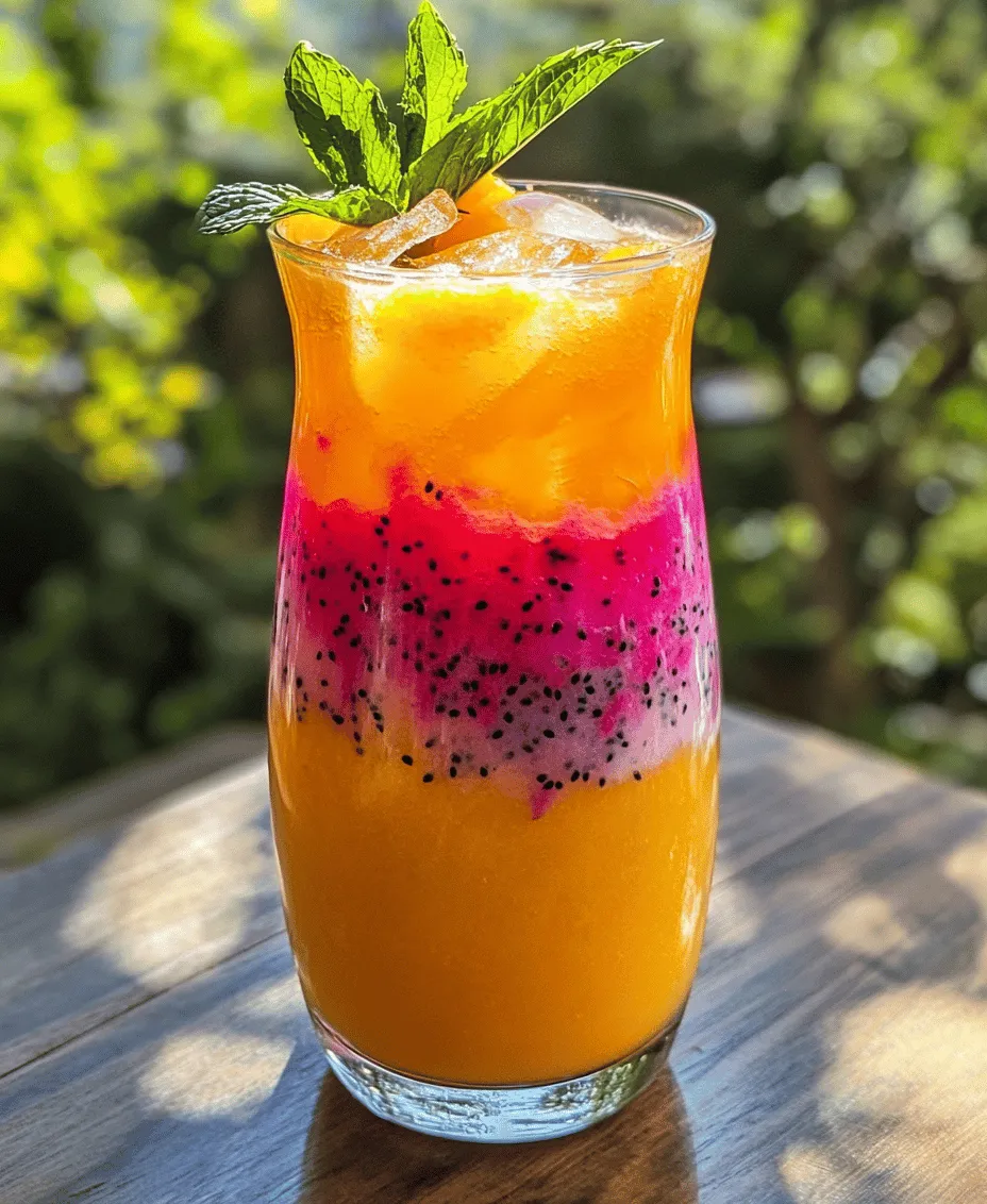 To truly appreciate the Tropical Mango Dragon Fruit Lemonade, it's important to delve into its key ingredients. Each component plays a vital role in shaping the taste, texture, and health benefits of this refreshing drink.