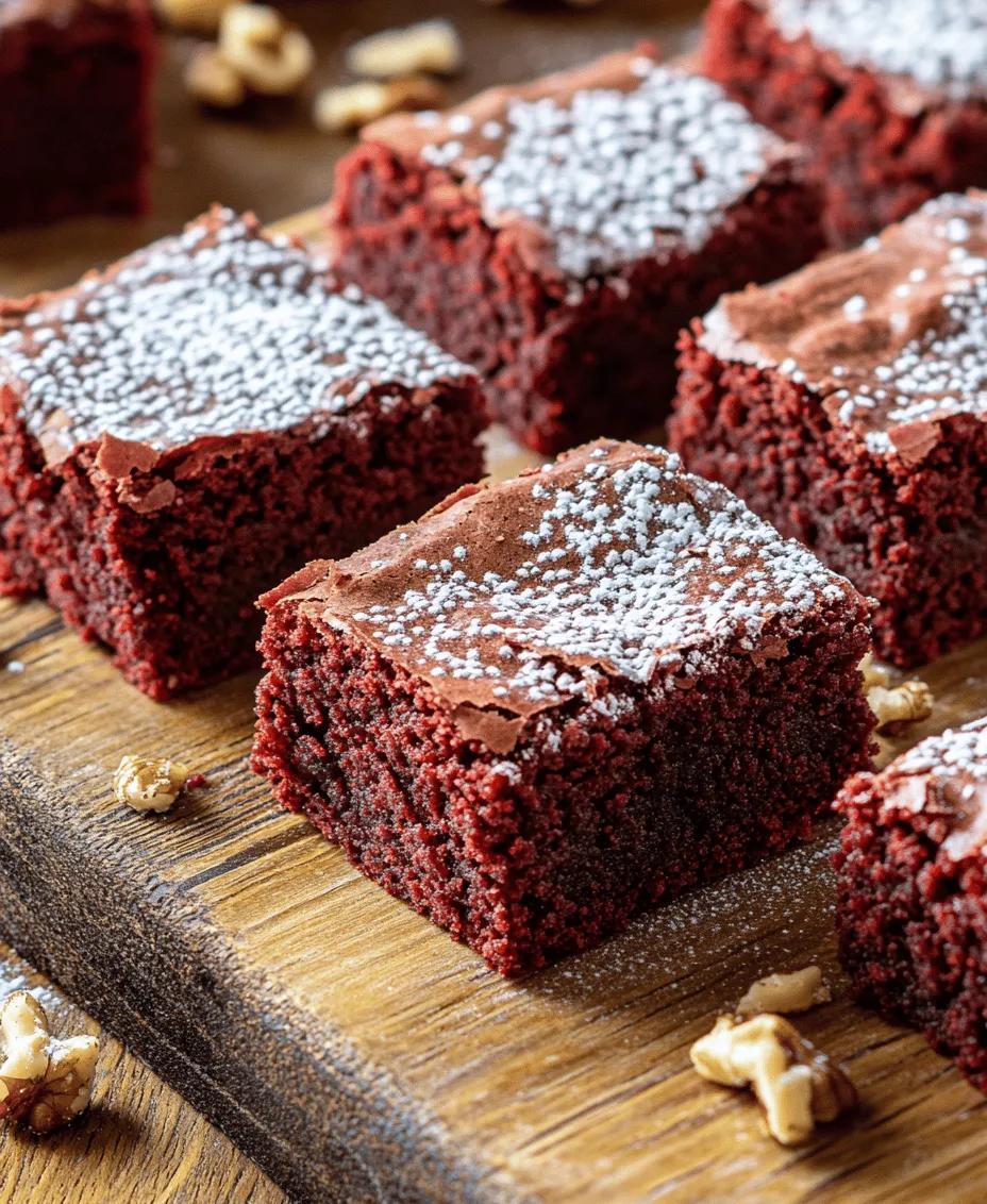 Red velvet desserts have taken the culinary world by storm, captivating dessert lovers with their striking appearance and rich flavor. From decadent cakes to indulgent cupcakes, red velvet has earned its place as a beloved classic. Among these delightful creations, fudgy red velvet brownies stand out as an irresistible treat that combines the best elements of both brownies and red velvet cake. With their rich chocolate flavor, velvety texture, and eye-catching crimson hue, these brownies are sure to impress anyone who takes a bite.