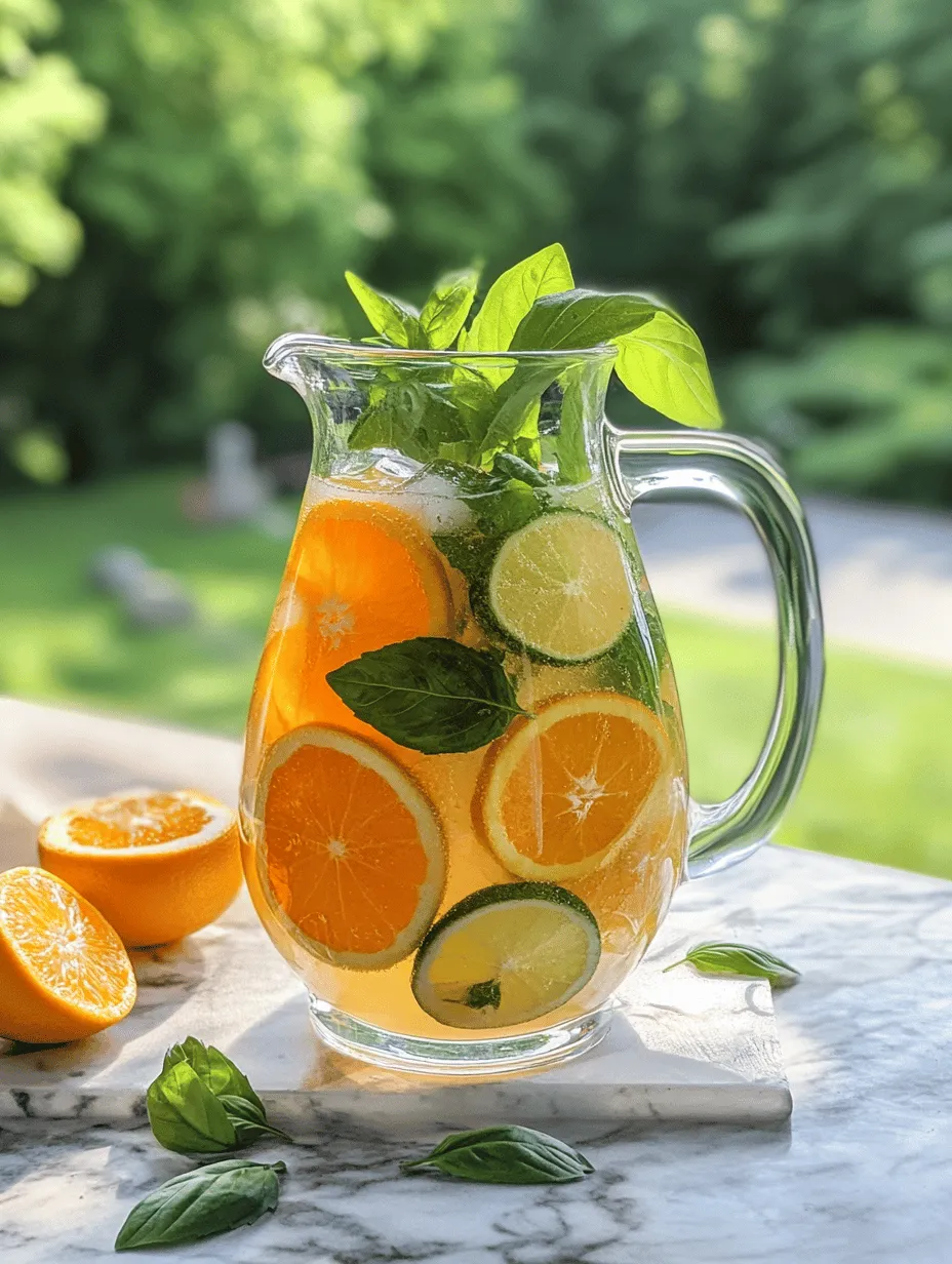 As the sun shines brighter and temperatures rise, finding ways to stay cool and refreshed becomes a priority for everyone. One delightful way to beat the heat is with a glass of Citrus Basil Sparkler. This invigorating drink combines the zesty flavors of citrus fruits with the aromatic notes of fresh basil, making it a perfect summer beverage. Not only is it refreshing to sip on during hot days, but it also showcases the importance of using fresh, high-quality ingredients to enhance both flavor and health benefits.
