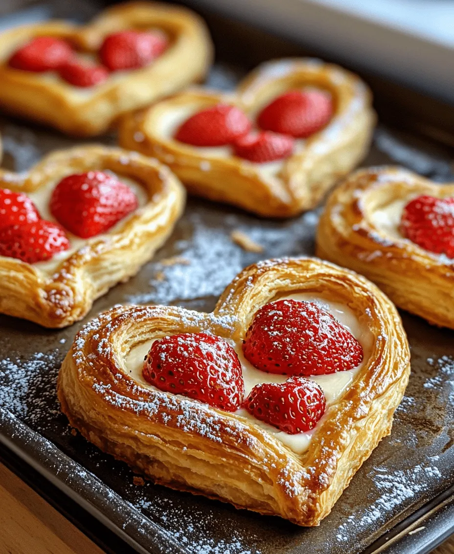Danish pastries are undoubtedly one of the most delightful treats in the world of baked goods, combining an irresistible flaky texture with a variety of sweet fillings. Their versatility makes them a favorite among dessert lovers, perfect for breakfast, afternoon snacks, or as a delightful end to a meal. Among the myriad of flavors and styles, Strawberry Cheesecake Danish Hearts stand out as an exquisite option that beautifully marries the succulent sweetness of fresh strawberries with the rich creaminess of cheesecake, all enveloped in a perfectly flaky pastry.