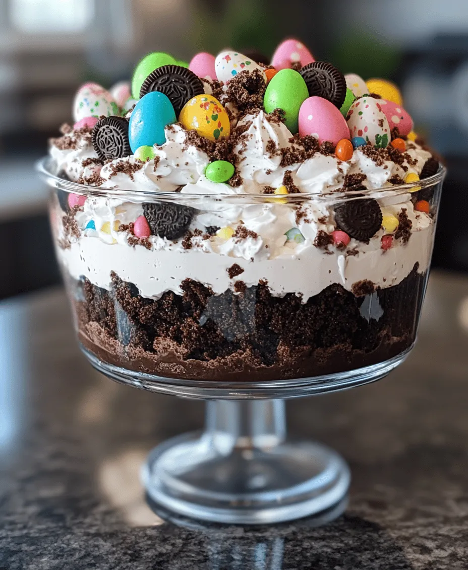 Springtime is a season filled with renewal and joy, and what better way to celebrate than with a fun and whimsical dessert? The Easter Egg Dirt Cake perfectly encapsulates the spirit of the season, combining rich chocolate flavors with delightful decorations that inspire smiles and laughter. This playful dessert is not only visually appealing but also brings together a medley of textures that make each bite an exciting experience. With its creamy layers and crunchy elements, the Easter Egg Dirt Cake is an ideal treat for Easter celebrations and spring gatherings alike.