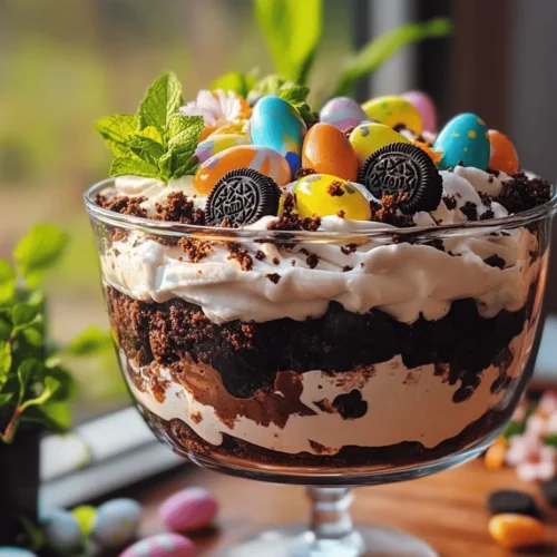 Springtime is a season filled with renewal and joy, and what better way to celebrate than with a fun and whimsical dessert? The Easter Egg Dirt Cake perfectly encapsulates the spirit of the season, combining rich chocolate flavors with delightful decorations that inspire smiles and laughter. This playful dessert is not only visually appealing but also brings together a medley of textures that make each bite an exciting experience. With its creamy layers and crunchy elements, the Easter Egg Dirt Cake is an ideal treat for Easter celebrations and spring gatherings alike.