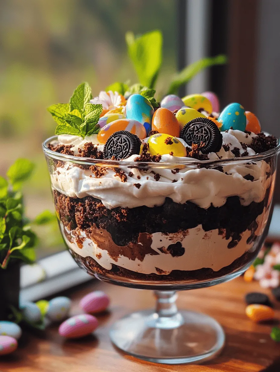 Springtime is a season filled with renewal and joy, and what better way to celebrate than with a fun and whimsical dessert? The Easter Egg Dirt Cake perfectly encapsulates the spirit of the season, combining rich chocolate flavors with delightful decorations that inspire smiles and laughter. This playful dessert is not only visually appealing but also brings together a medley of textures that make each bite an exciting experience. With its creamy layers and crunchy elements, the Easter Egg Dirt Cake is an ideal treat for Easter celebrations and spring gatherings alike.