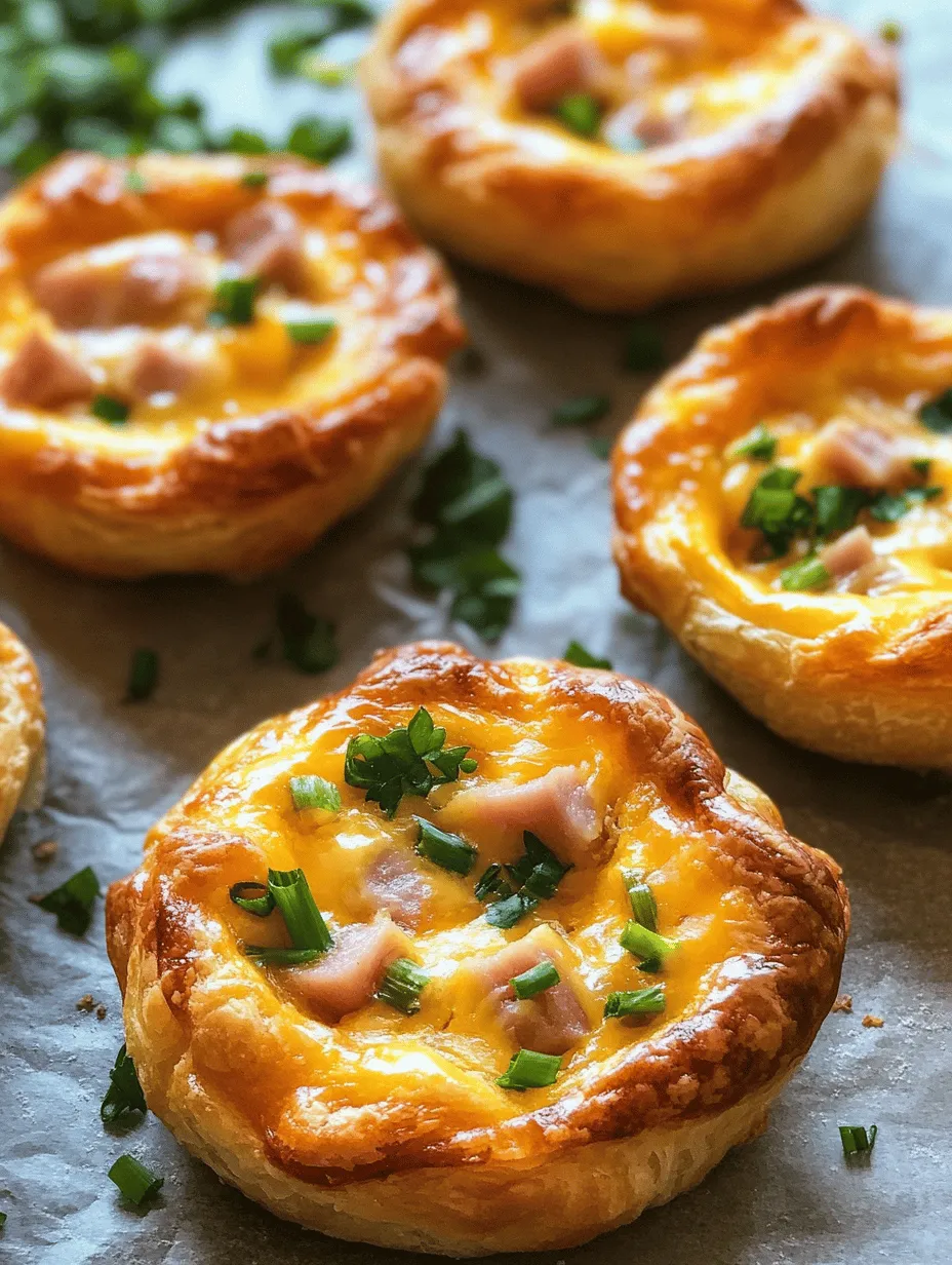 Savory Cheesy Ham Delight Puffs are the epitome of comfort food wrapped in a glorious flaky pastry. Imagine sinking your teeth into a warm, golden-brown puff filled to the brim with a delicious combination of gooey cheese, savory ham, and aromatic spices. These delightful treats are not only a feast for the taste buds but also a visual delight, making them perfect for any occasion. Whether you're hosting a gathering, looking for a quick snack, or planning a family dinner, these puffs are sure to be a hit with guests of all ages.
