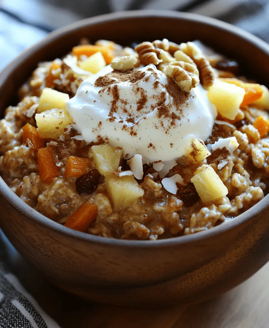 Creating the perfect Carrot Cake Oatmeal requires a thoughtful selection of ingredients. Each component contributes not only to the flavor profile but also to the overall nutritional value of the dish. Let’s explore the various ingredients used in this recipe and highlight their health benefits.