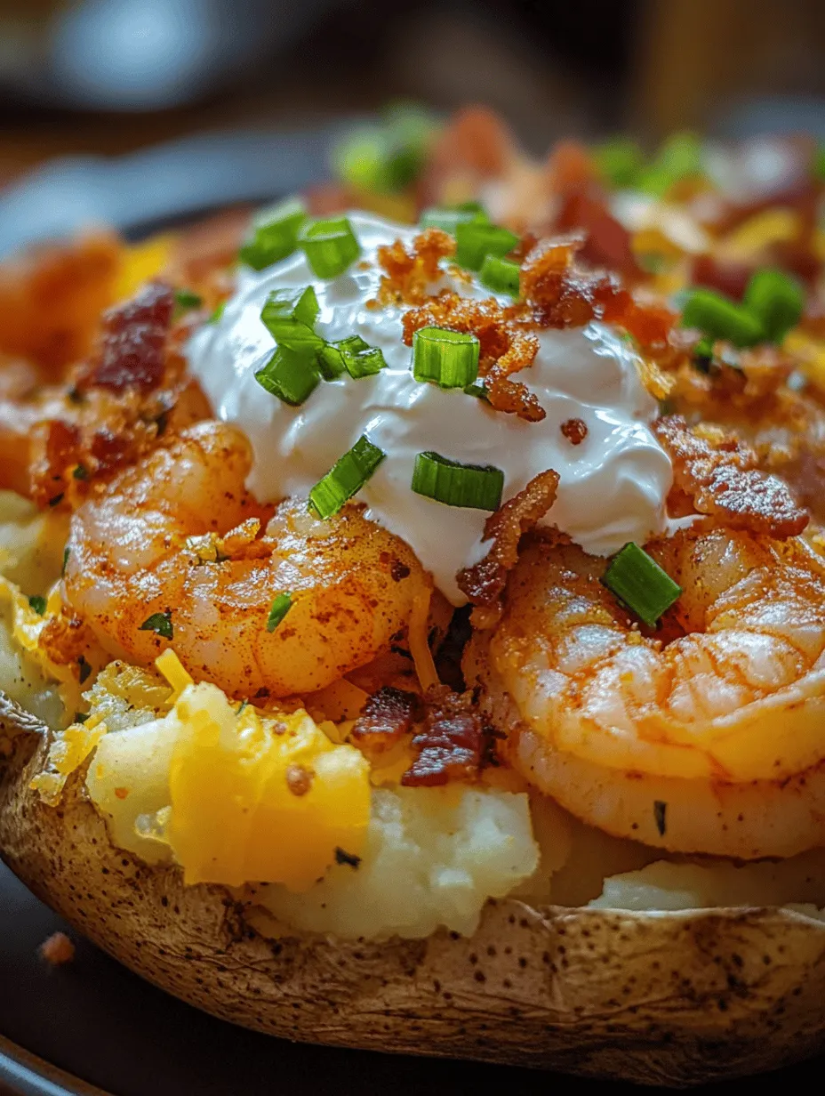 If you're looking for a dish that perfectly marries heartiness and zest, look no further than Flavorful Cajun Shrimp Loaded Baked Potatoes. This delightful culinary creation features fluffy, baked russet potatoes generously filled with a savory mix of succulent shrimp seasoned with a vibrant Cajun spice blend. The result is a mouthwatering meal that's not only satisfying but also bursting with flavor, making it an excellent choice for any occasion—whether it's a casual weeknight dinner or an impressive dish for entertaining guests.