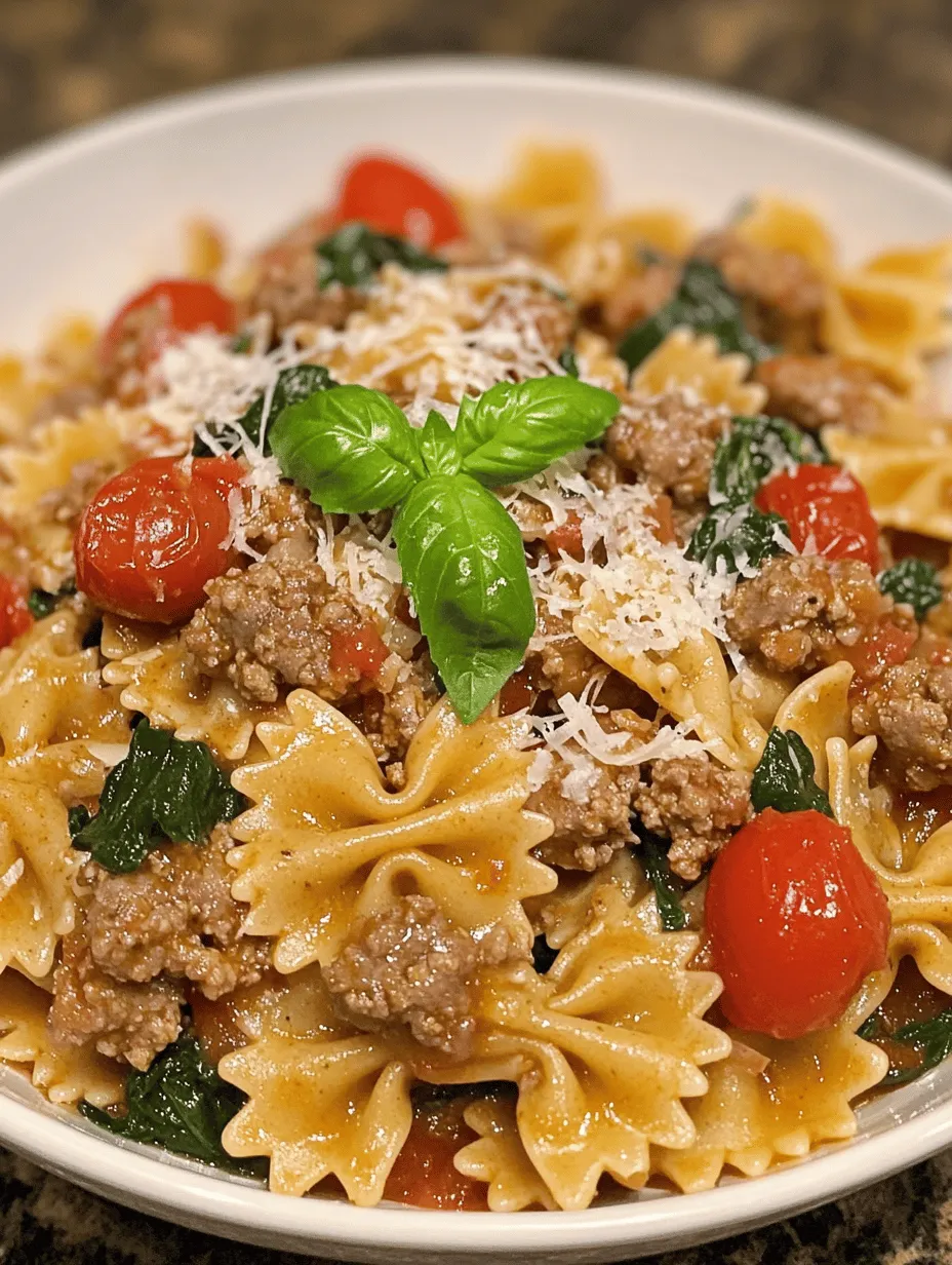 Creamy Italian Sausage & Bow Tie Pasta is not just a meal; it’s an experience of flavor that encapsulates the warmth of Italian cooking. This dish brings together the rich, savory taste of Italian sausage, the delightful texture of bow tie pasta, and a luscious cream sauce that binds them together in a harmonious embrace. It’s the kind of comforting dish that feels like a warm hug after a long day, making it a family favorite that’s sure to please even the pickiest of eaters.