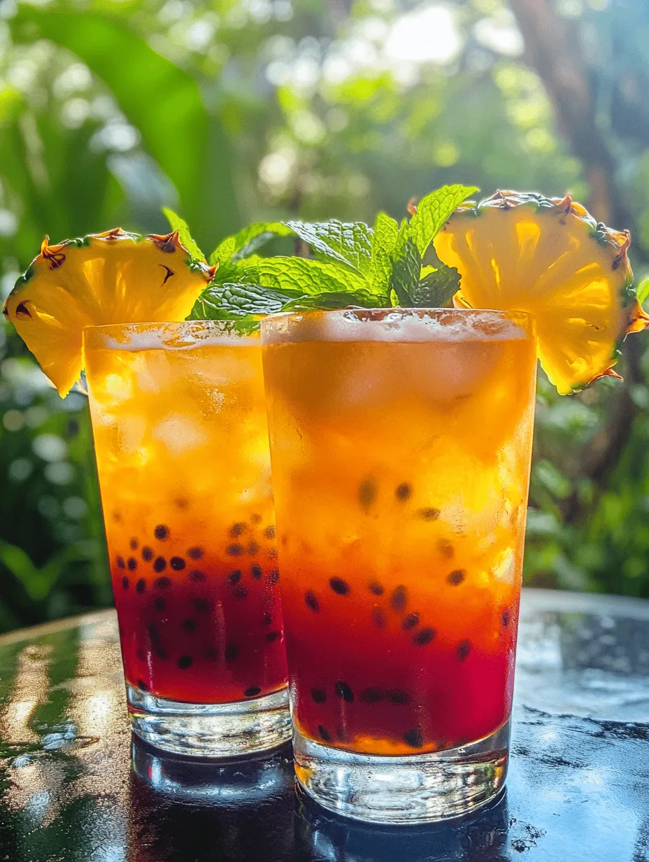 To truly appreciate the Tropical Paradise Iced Tea, it’s essential to explore the core components of this recipe. Each ingredient not only contributes to the drink’s unique flavors but also offers health benefits that enhance your overall experience.