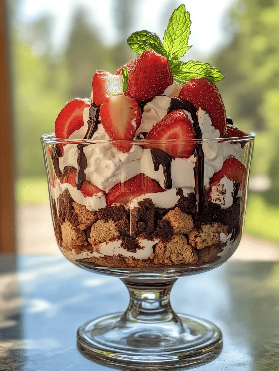 The Strawberry Brownie Trifle offers a harmonious blend of flavors that will tantalize the taste buds. The dense, chocolatey goodness of the brownies perfectly complements the fresh, juicy strawberries, while the light and airy whipped cream adds an element of smoothness that ties everything together. Each spoonful delivers a delightful contrast in textures, from the chewy brownies to the soft strawberries and the creamy topping. This trifecta of flavors creates a dessert experience that is both satisfying and refreshing.