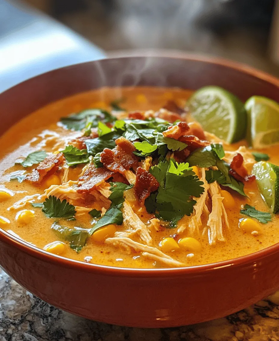 Imagine a bowl of warm, creamy soup that wraps you in comfort on a chilly evening. Creamy Chipotle Chicken Corn Soup With Crispy Bacon is that dish, offering a delicious blend of flavors that is both hearty and satisfying. This delectable soup combines tender chicken, sweet corn, and a kick of spice from chipotle peppers, all enriched by the irresistible crunch of crispy bacon.