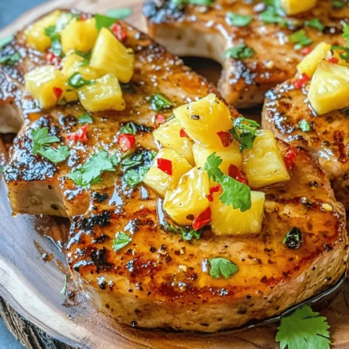 Are you ready to elevate your dinner game with a dish that strikes a perfect balance between sweet and spicy? Meet the Sweet and Spicy Pineapple Glazed Pork Chops—a culinary delight that will tantalize your taste buds and impress your guests. This recipe combines the savory goodness of juicy pork chops with the vibrant flavors of fresh pineapple, creating an unforgettable meal. Whether you’re planning a cozy family dinner or a lively backyard barbecue, these pork chops are versatile enough to suit any occasion.
