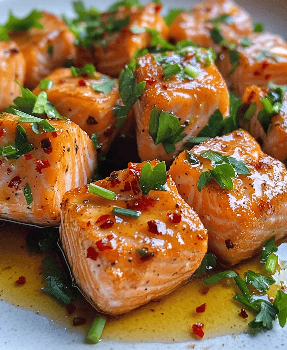 The allure of perfectly cooked salmon is undeniable, especially when prepared in an air fryer. This recipe for Savory Air Fryer Salmon Bites with Spicy Honey Drizzle brings together tender, flaky salmon and a sweet yet spicy sauce that will tantalize your taste buds. The combination of savory and sweet in this dish creates an explosion of flavors that transforms a simple meal into an extraordinary dining experience. Not only is this dish quick and easy to prepare, but the air fryer also ensures a healthier cooking method without sacrificing flavor.