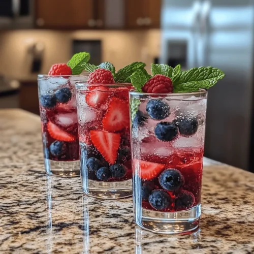 The star of the Tropical Berry Sparkler is undoubtedly the mixed berries. This colorful trio typically includes strawberries, blueberries, and raspberries, each contributing its unique flavor and nutritional benefits.